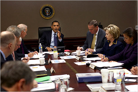 the situation room. in the Situation Room of