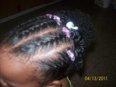 Braiding styles for black little girls with natural or 