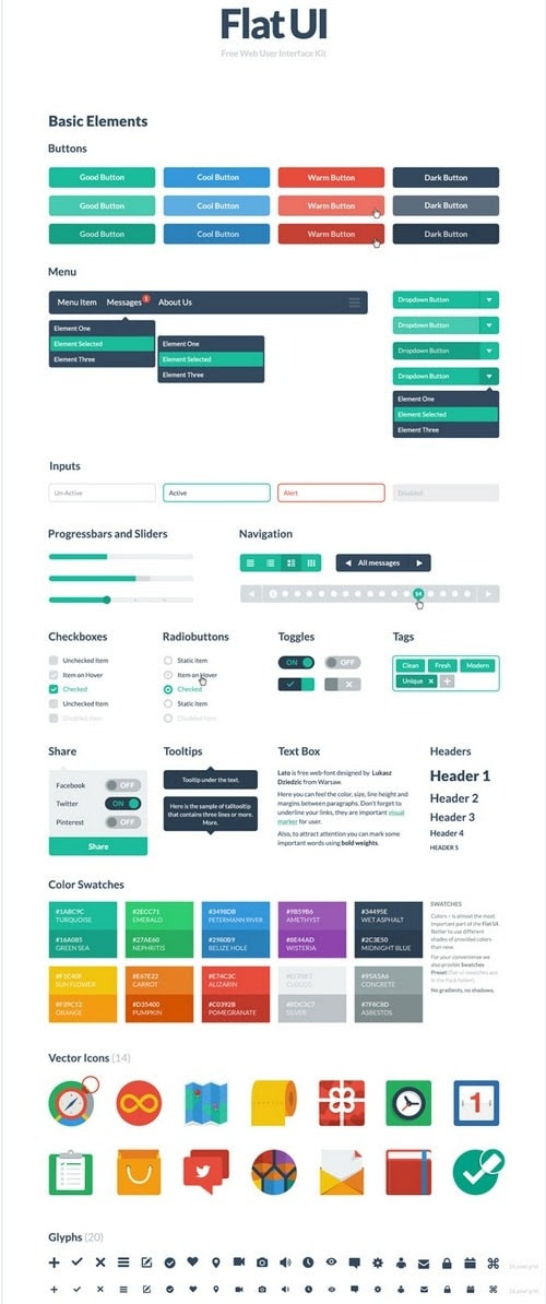 Free HTML Flat UI
