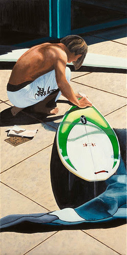 Surfer on the SIdewalk
