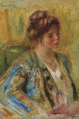 Pierre-Auguste Renoir (1841-1919), Buste de femme en traje oriental.  Assinado "Renoir".  Óleo sobre tela.  Pintado por volta de 1895.  Estimativa £ 180.000 a 250.000 £
