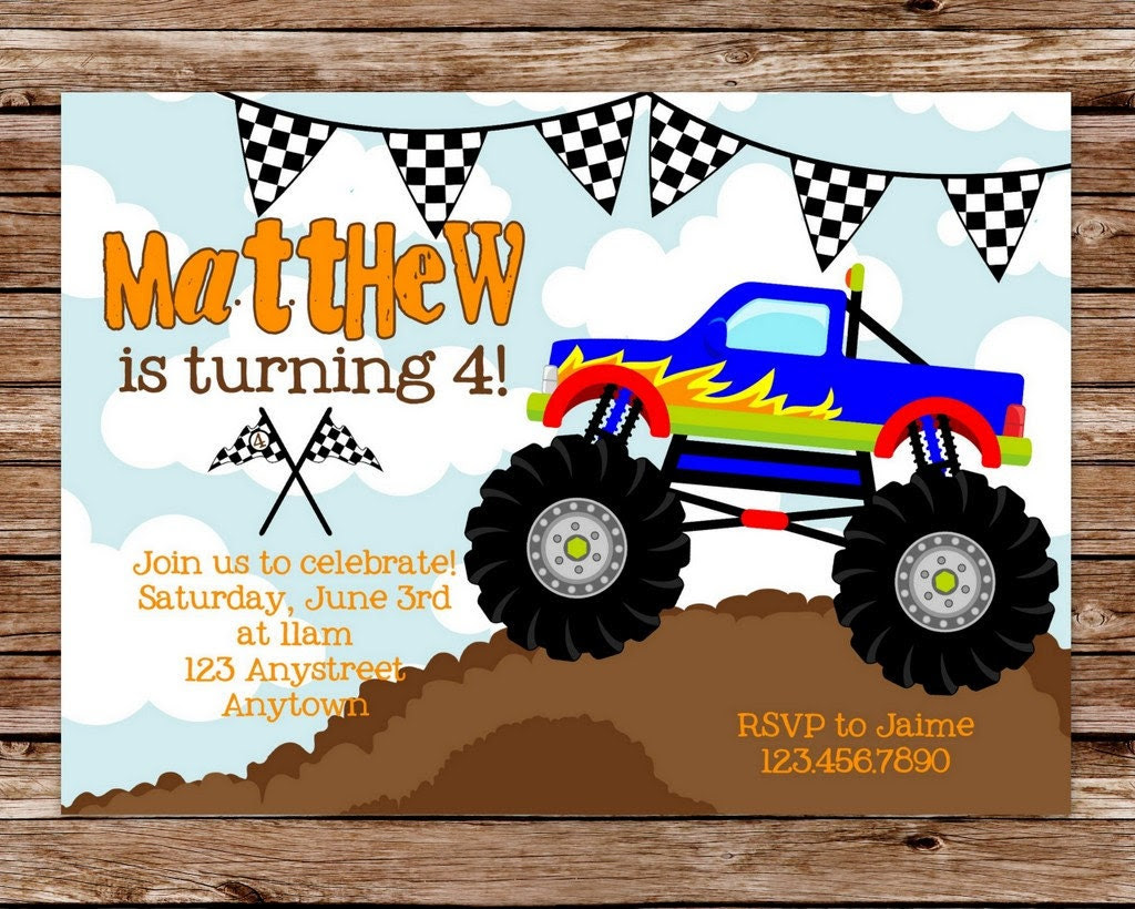 DIY Printable Monster Truck Birthday Party by ...