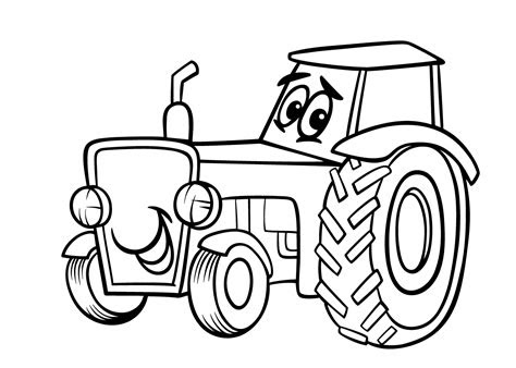 kleurplaten tractor graafmachines en trekkers tijd met kinderen