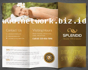 PSD : Contoh Brosur Salon – Spa  PSD Template  network 