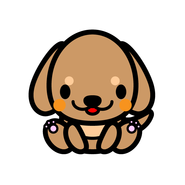 かわいいダックスフンドの無料イラスト 商用フリー オイデ43