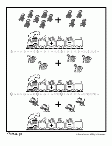 More Christmas Math Worksheets: Patterns and Addition ...