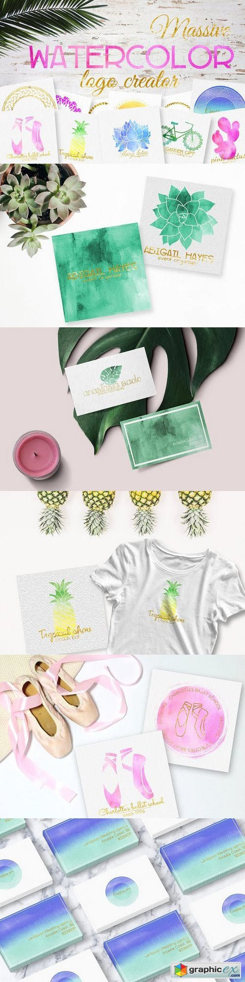Download Massive watercolor logo creator » Free Download Vector ...