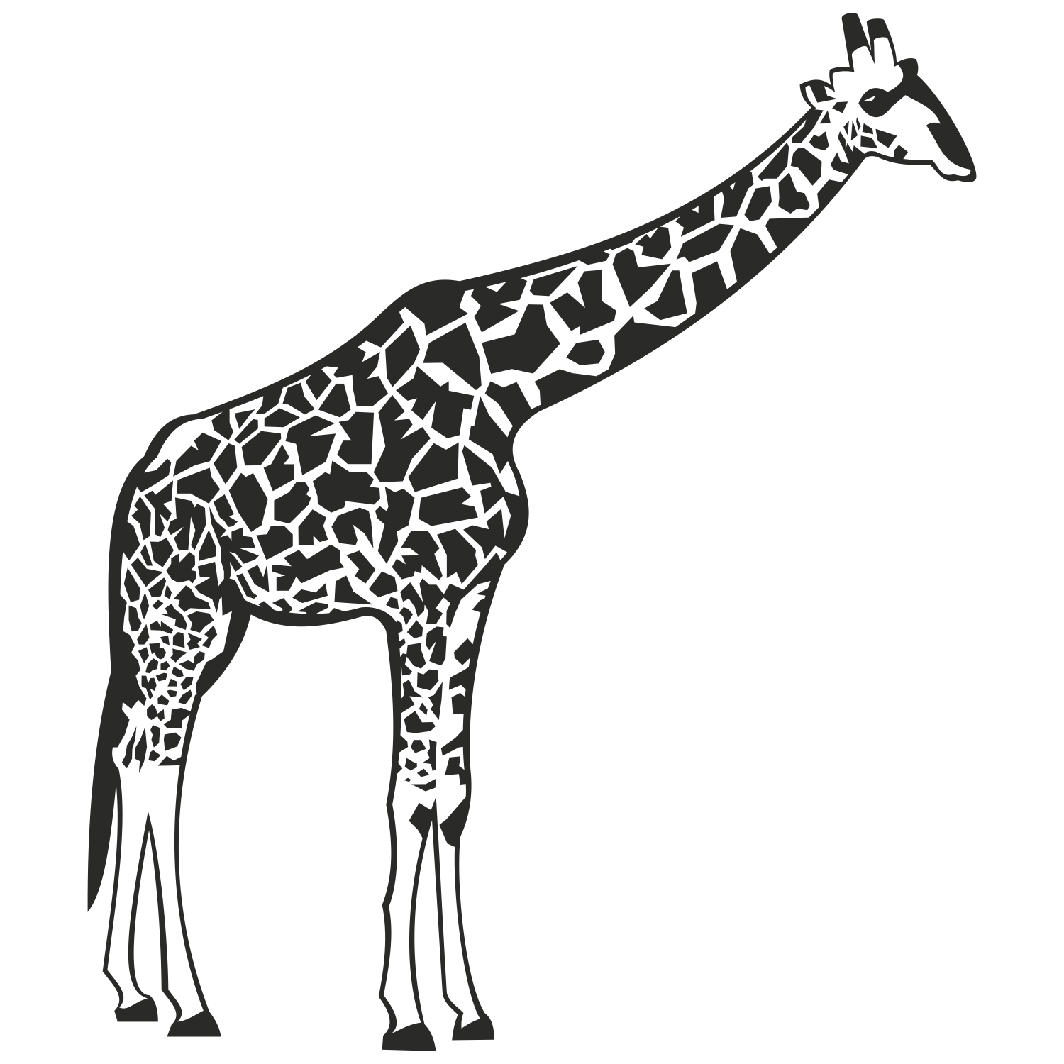 Download Vector for free use: Giraffe vector