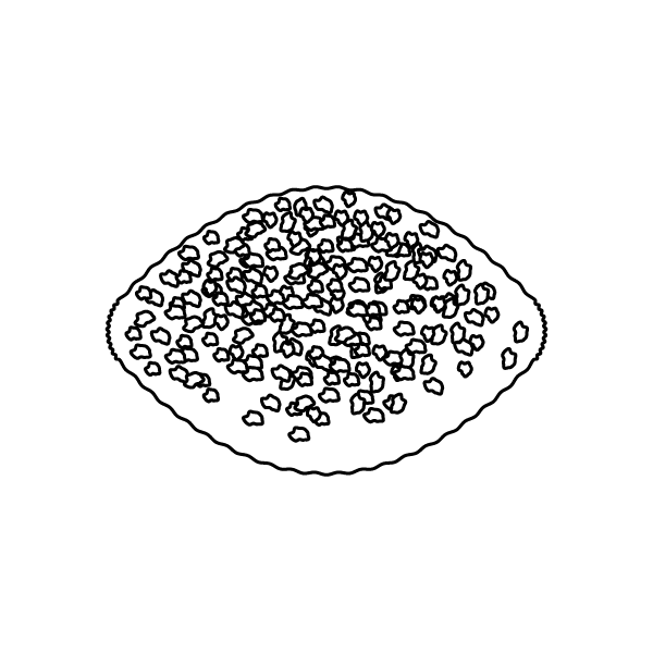 塗り絵に最適な白黒でかわいいカレーパンの無料イラスト 商用フリー オイデ43
