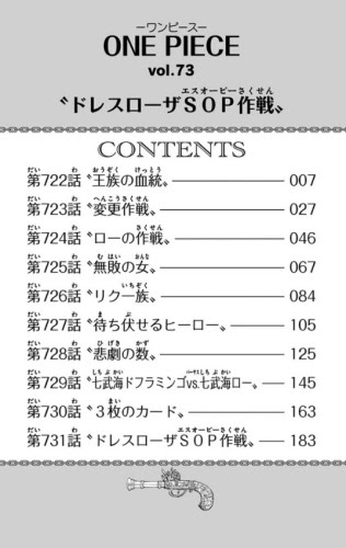 ワンピース73巻 試し読みが始まりました V 14年3月4日 火 発売 One Piece 73巻 最新刊 帆に風 やがて咲く花 楽天ブログ