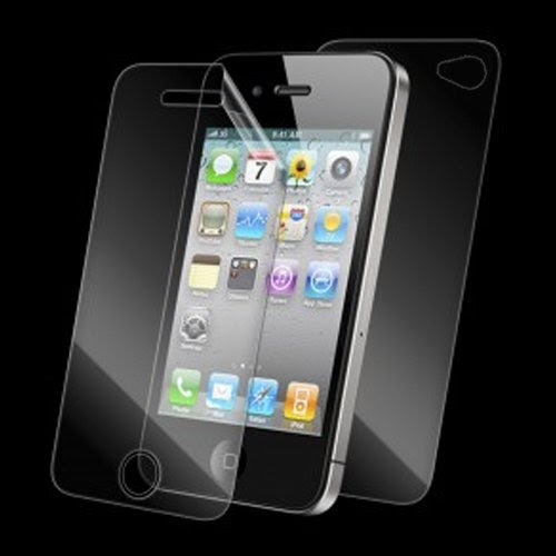 3 Front & Back Premium Reusable Screen Protectors for Apple iPhone 4 4S (Clear, SmackTom Packaging)
