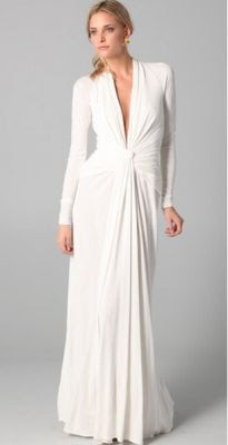long-sleeved wedding dresses plunging back