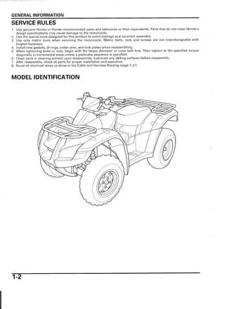 eBook Honda Trx650fa Rincon650 Service Repair Manual 2003