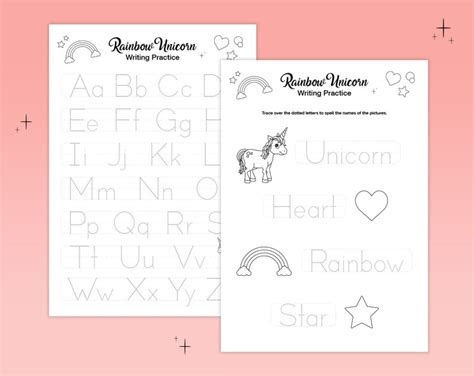  25 unicorn preschool worksheets and activities for busy etsy