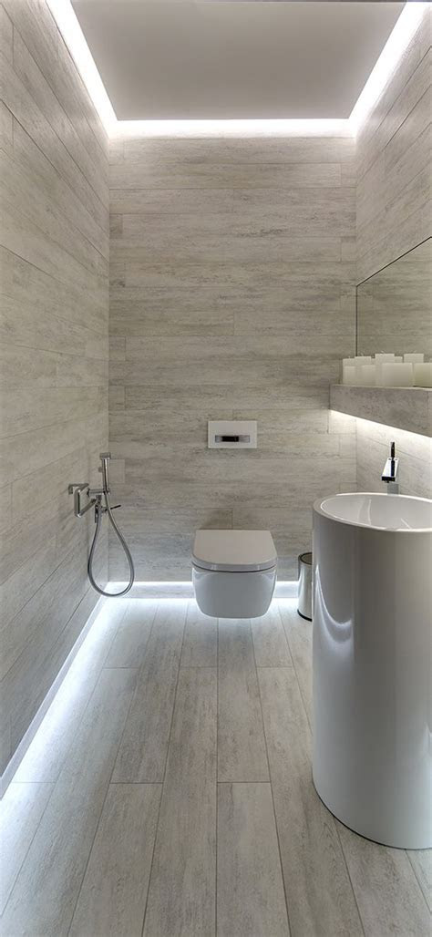 Pendant lights and even statement chandeliers is the most popular option, being modern, they can have touches of glam, industrial or any other . 25 Creative Modern Bathroom Lights Ideas Youâll Love