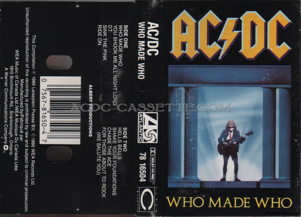 Who Made Who Canada 78 Acdc Cassette Com