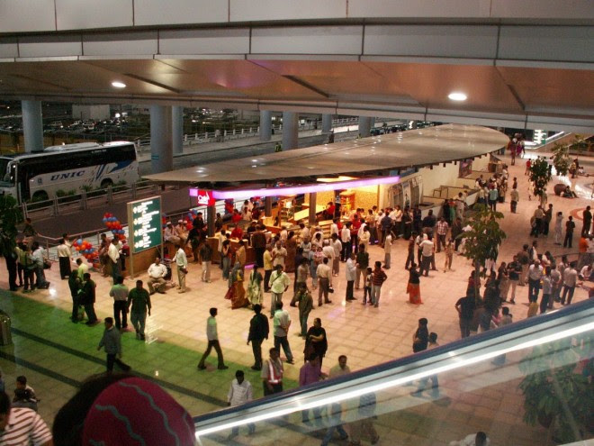 Coffee shop at the airport and arrival area.