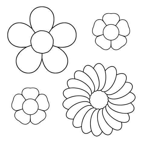 Our flower templates are free, printable templates to use with kids this spring. template of a flower printable printable templates