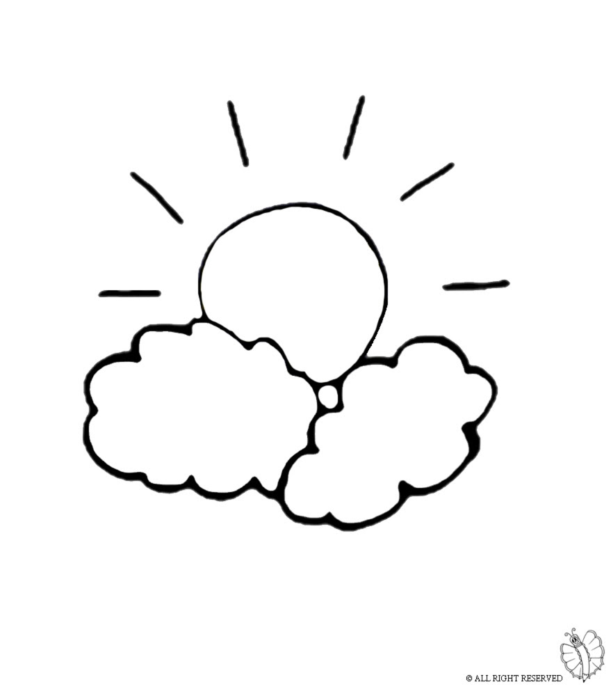 Disegno di Il Sole e le Nuvole da scaricare