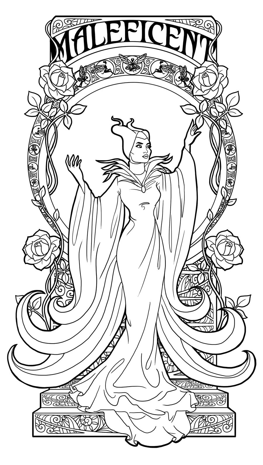 Download Maleficent coloring pages to download and print for free