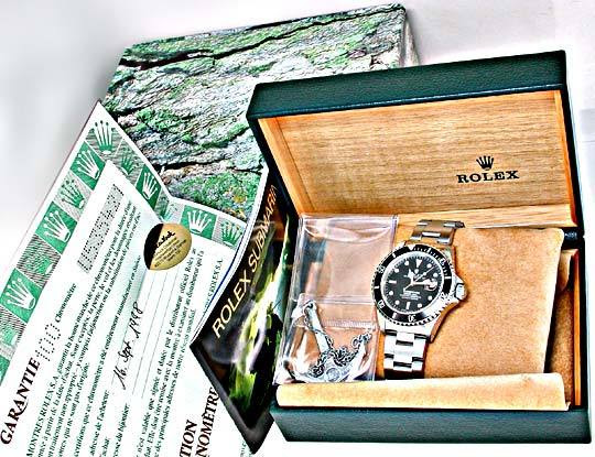 Foto 4, Orig.Rolex Submariner mit Datum Edelstahl Neuz.! Topuhr, U1782