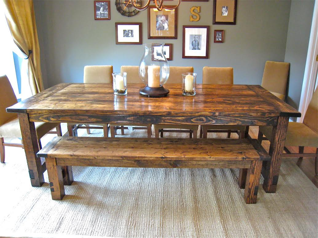 How to Make a DIY Farmhouse Dining Room Table: Restoration Hardware 
