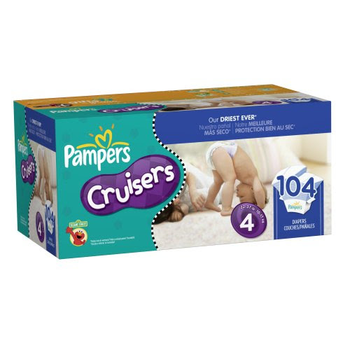 Pampers Cruisers Dry Max Diapers Value Pack, Size 4, 104 Count