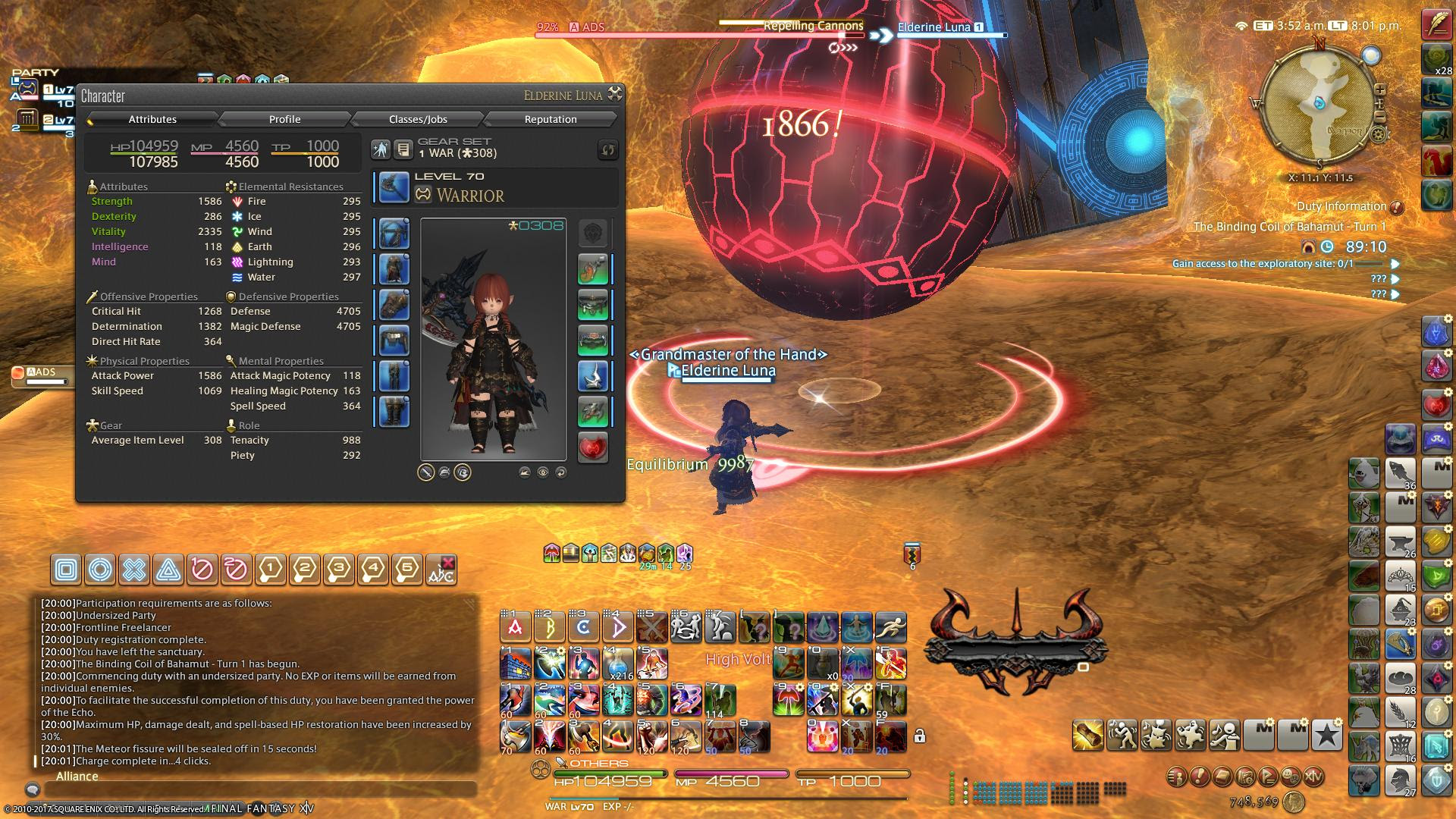 Finally Achieved The Dream Of Having 6 Figure Hp 107k Ffxiv