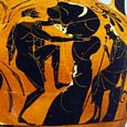 Hades, Persephone & Sisyphus | Greek vase painting