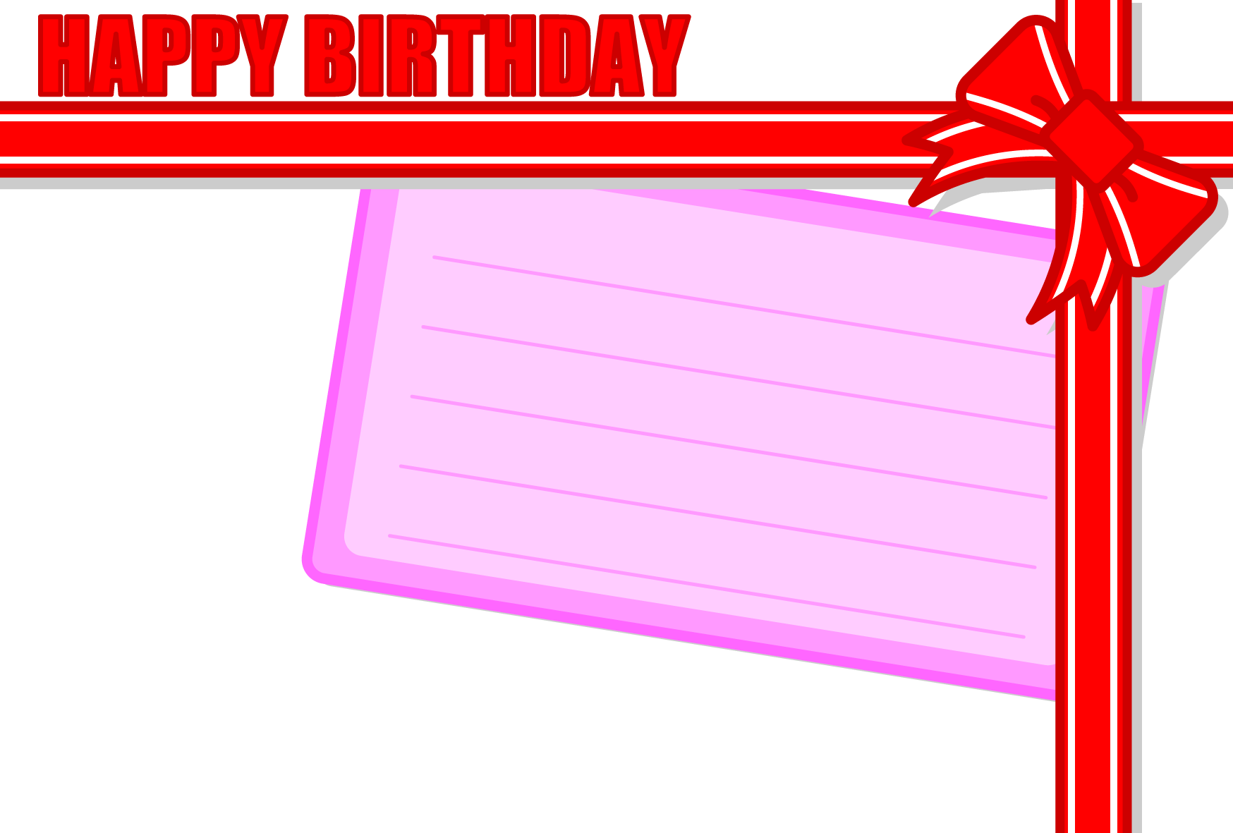 塗り絵に最適な白黒でかわいい誕生日 バースデー メッセージカード2の無料イラスト 商用フリー オイデ43