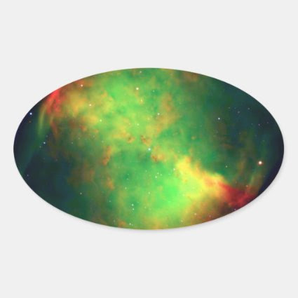 Dumbbell Nebula in Taurus Oval Stickers
