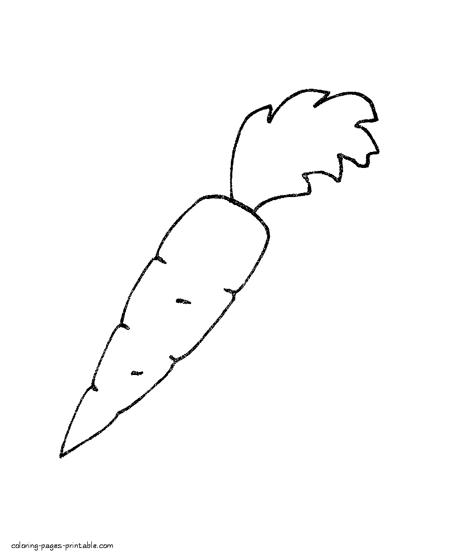 Download Carrot - Black And White Outline - Coloring Page-free - Coloring Home