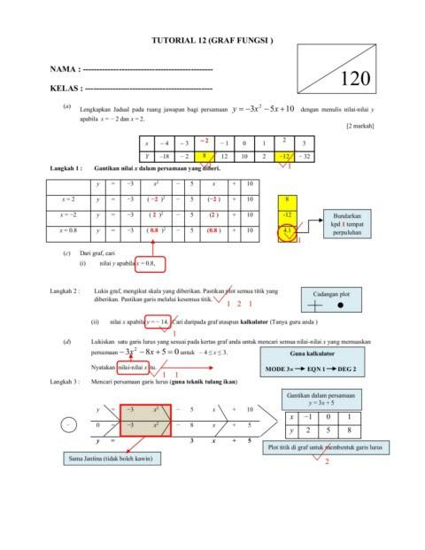 Jawapan Lengkap Matematik Tingkatan 2 Bahagian A