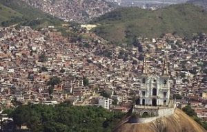 Favela Vila Cruzeiro in Penha, image recreation.