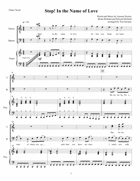 Stop In The Name Of Love Music Sheet Download Topmusicsheet Com