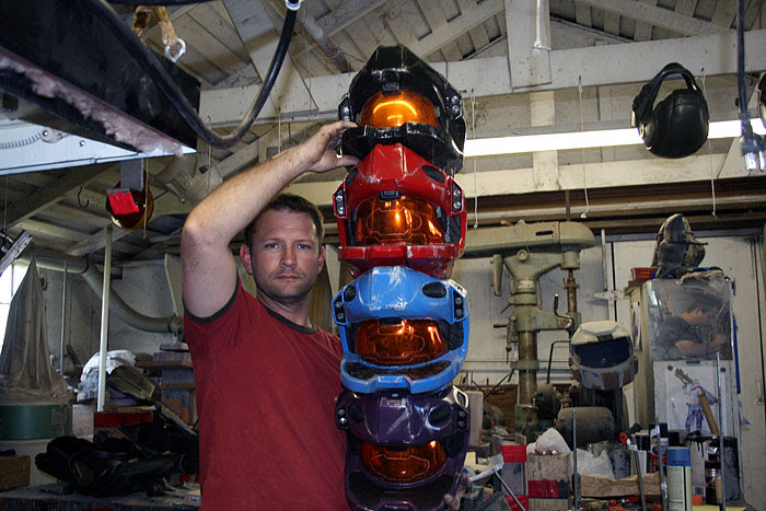 Helmet Totem Pole