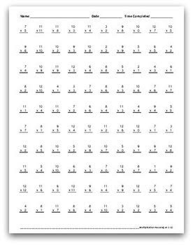 Click on the image to view or download the pdf version. math facts printable tutoreorg master of documents