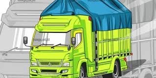 Cutting Sticker Dump Truck Canter