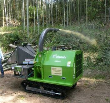 大分市 竹林整備のための竹粉砕機を貸出しています
