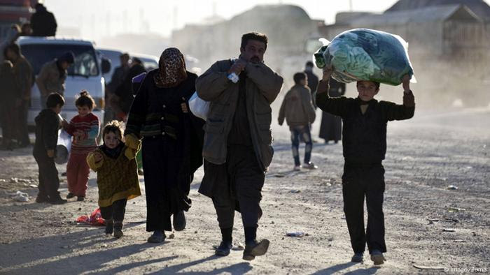 Refugiados na fronteira entre Turquia e Síria