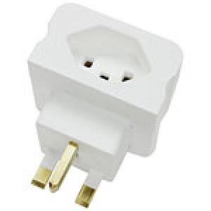 ghana adapter for Stück ENGLAND, Steko STEFFEN 3 SWISS 6.3/16 weiss, polig, Adapter, 1 A, T13/T23=Typ G/BS1363,
