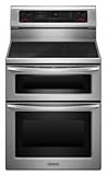 Kitchenaid KERS507XSS 30-Inch, 5-Element Freestanding Double Oven Range with Even-Heat Convection