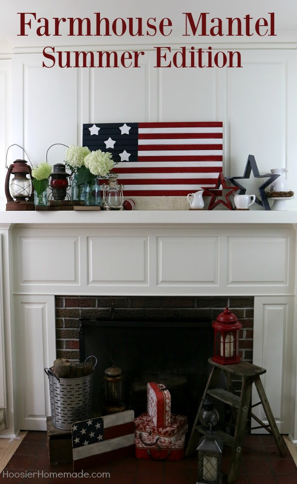 Farmhouse Mantel Decor: Summer Edition - Hoosier Homemade