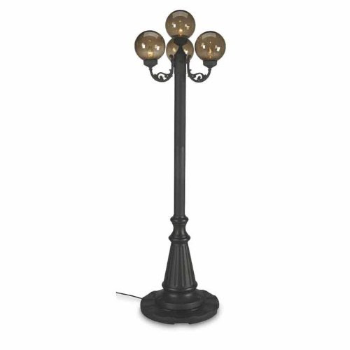 European 00470 Black Body With Four Bronze Globes 80-inches Tall On Sale