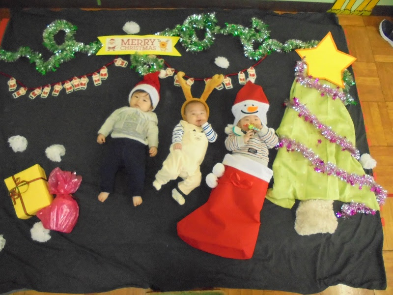クリスマス寝相アート 利用者交流会