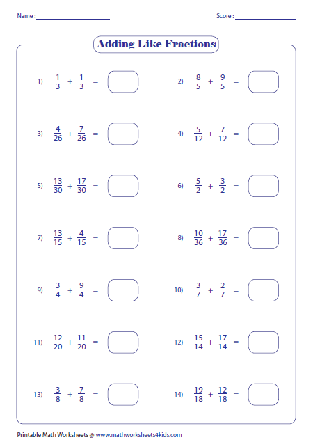 Adding And Subtracting Fractions - Lessons - Blendspace