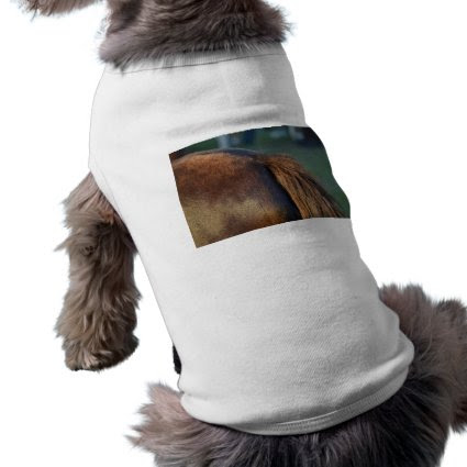 brown horse pony tail flank equine animal design dog shirt