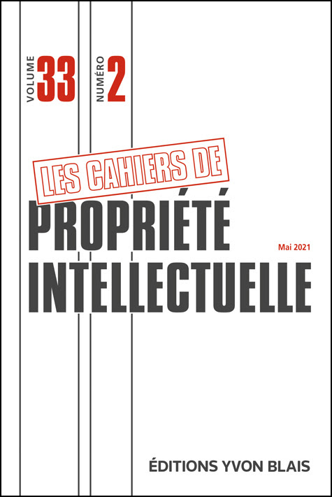 Articles Les Cahiers De Propriete Intellectuelle