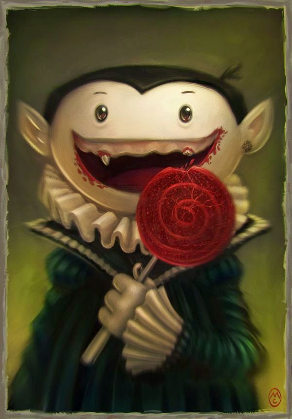 Pinzellades al món: Vampir golós / Vampiro goloso / Sweet vampire. Il•lustració d'Oscar Carvajal.