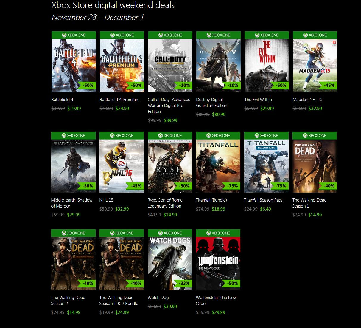 Microsoft Xbox One Black Friday Leaked Until Cyber Monday ...